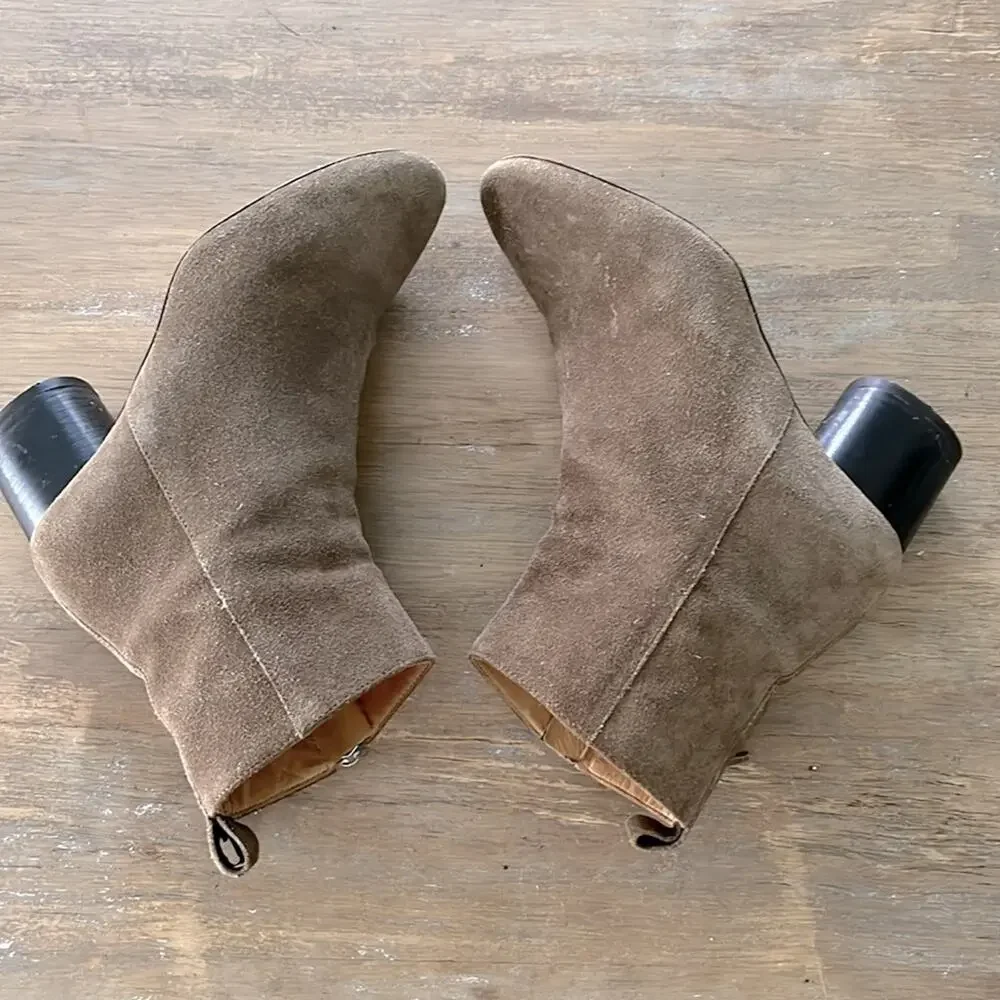 ISABEL MARANT Deyissa Suede Leather Ankle Boots Brown Taupe Size Size 36